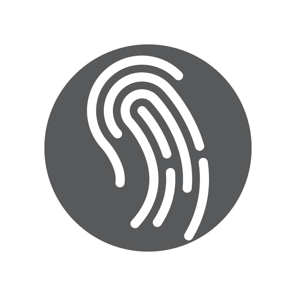impronta digitale logo vettore illustrazione