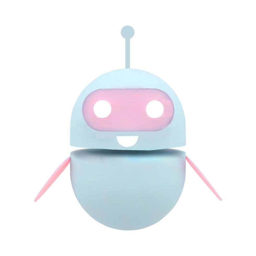 chatbot robot icona cartello nel cartone animato stile. supporto servizio concetto. vettore illustrazione isolato su bianca sfondo.