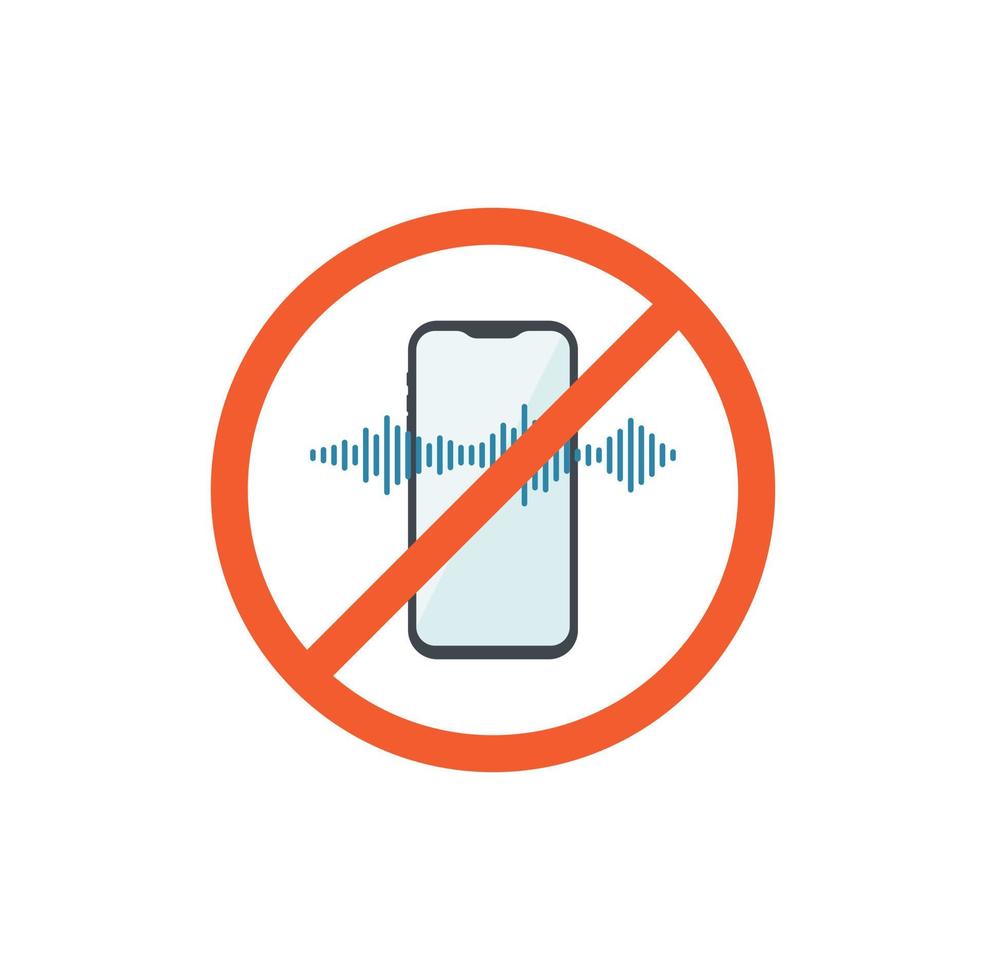 illustrazione di Proibito Telefono uso icona. vettore