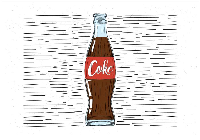 Illustrazione di coke disegnati a mano vettore