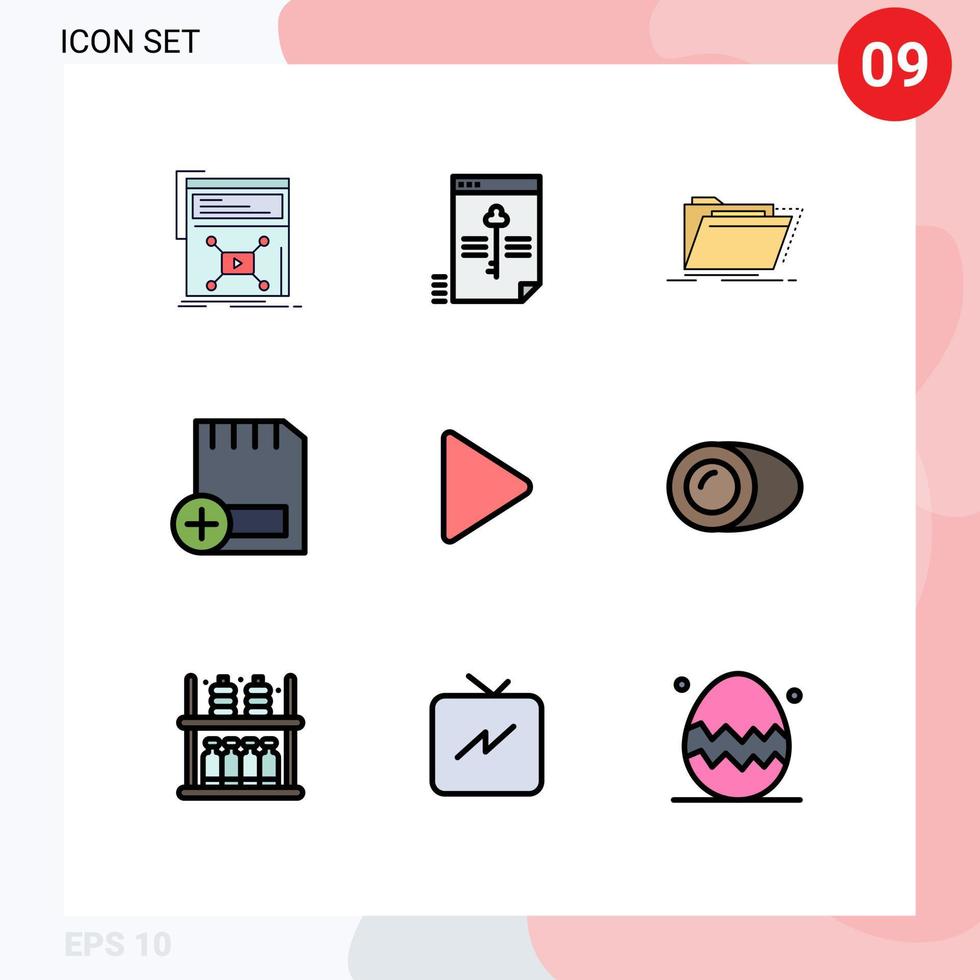 9 creativo icone moderno segni e simboli di computer Inserisci chiave cartella elenco modificabile vettore design elementi