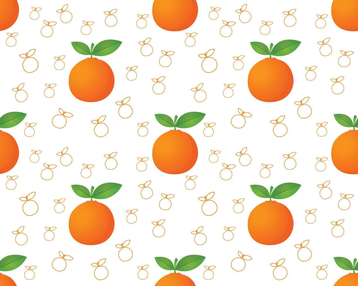 seamless pattern di frutta arancione vettore