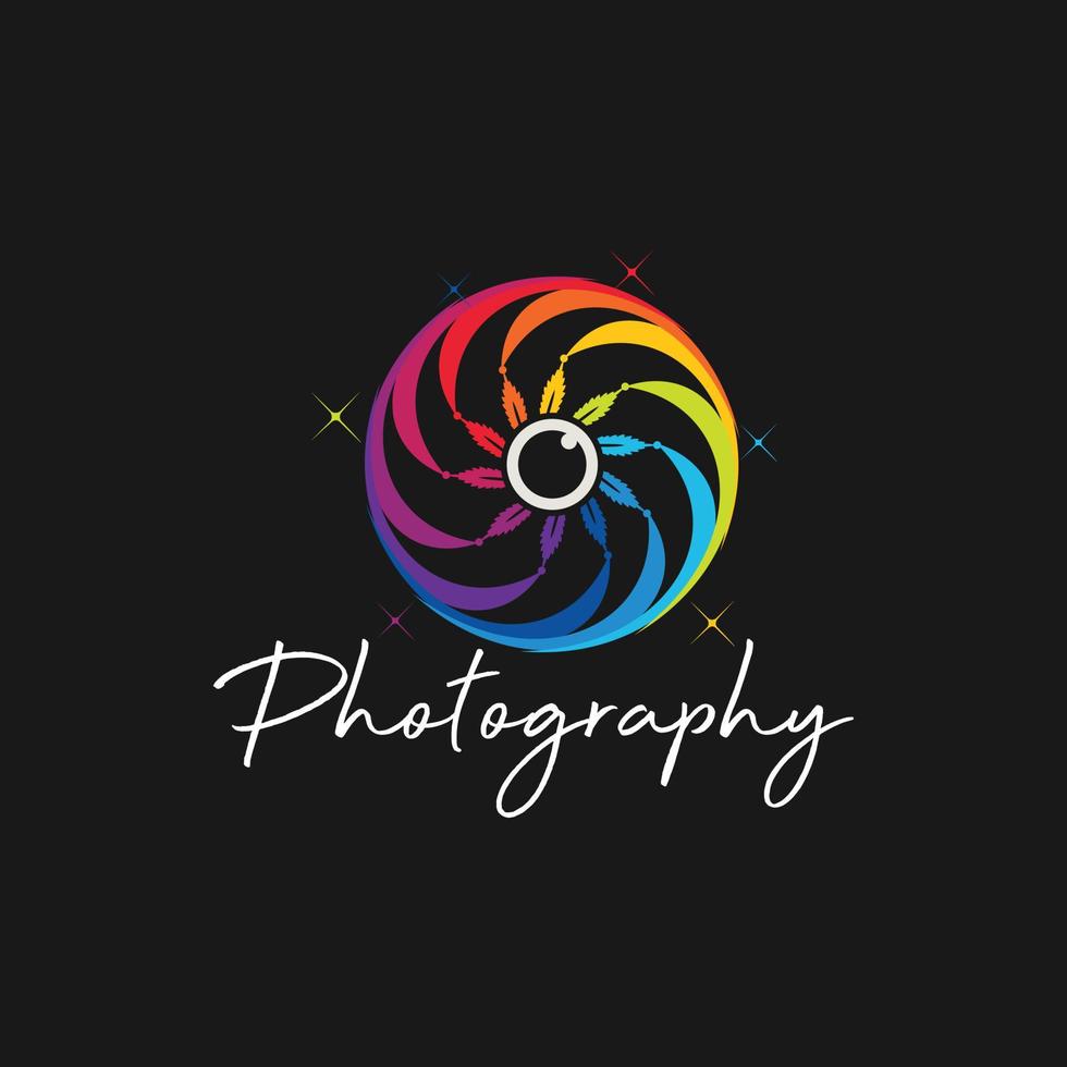 logo illustrazione di fotografo, Perfetto logo per studio, la modifica, media, eccetera. vettore