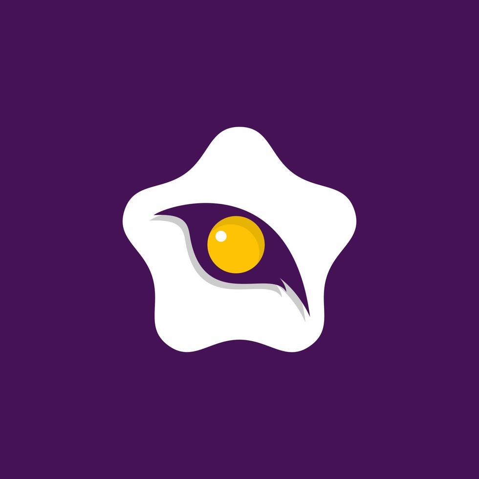 stella occhio uovo logo vettore