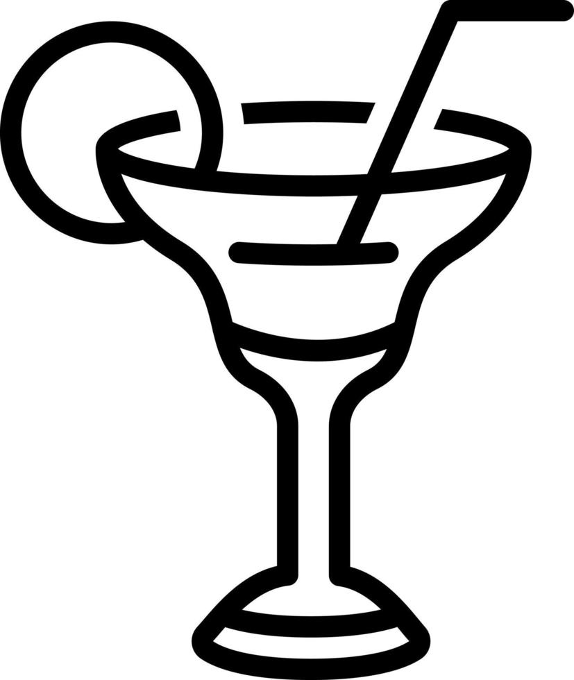 linea icona per cocktail vettore
