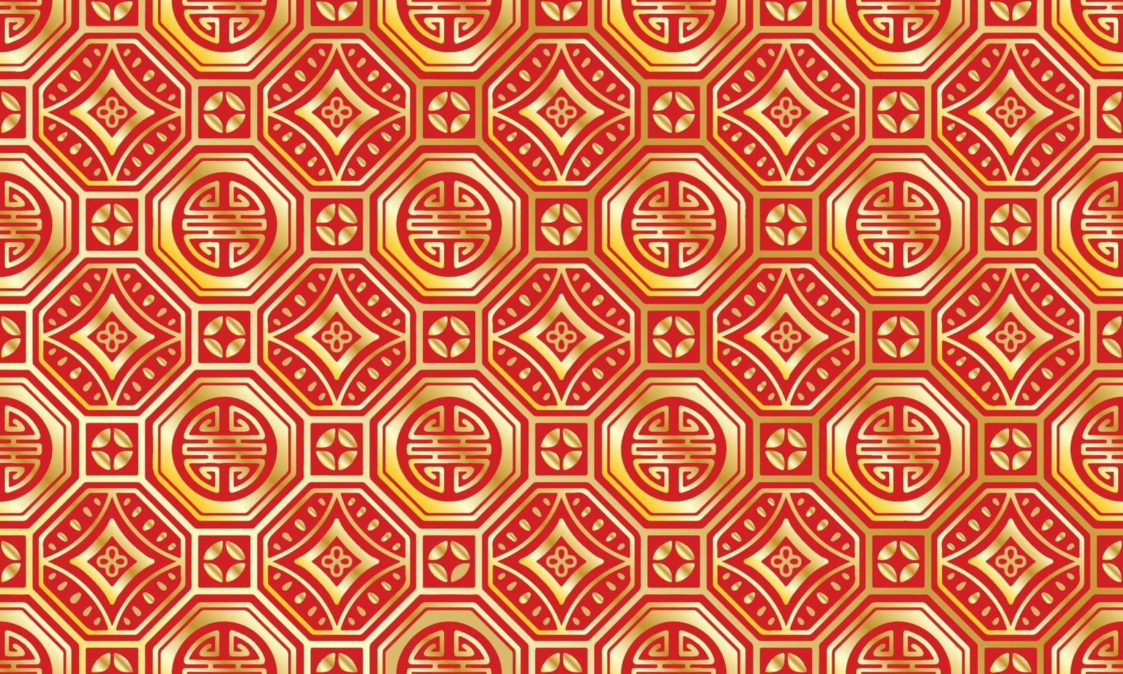 etnico Cinese tradizionale astratto sfondo carino rosso oro geometrico tribale ikat popolare motivo orientale nativo modello design tappeto sfondo capi di abbigliamento tessuto involucro Stampa batik popolare maglia vettore