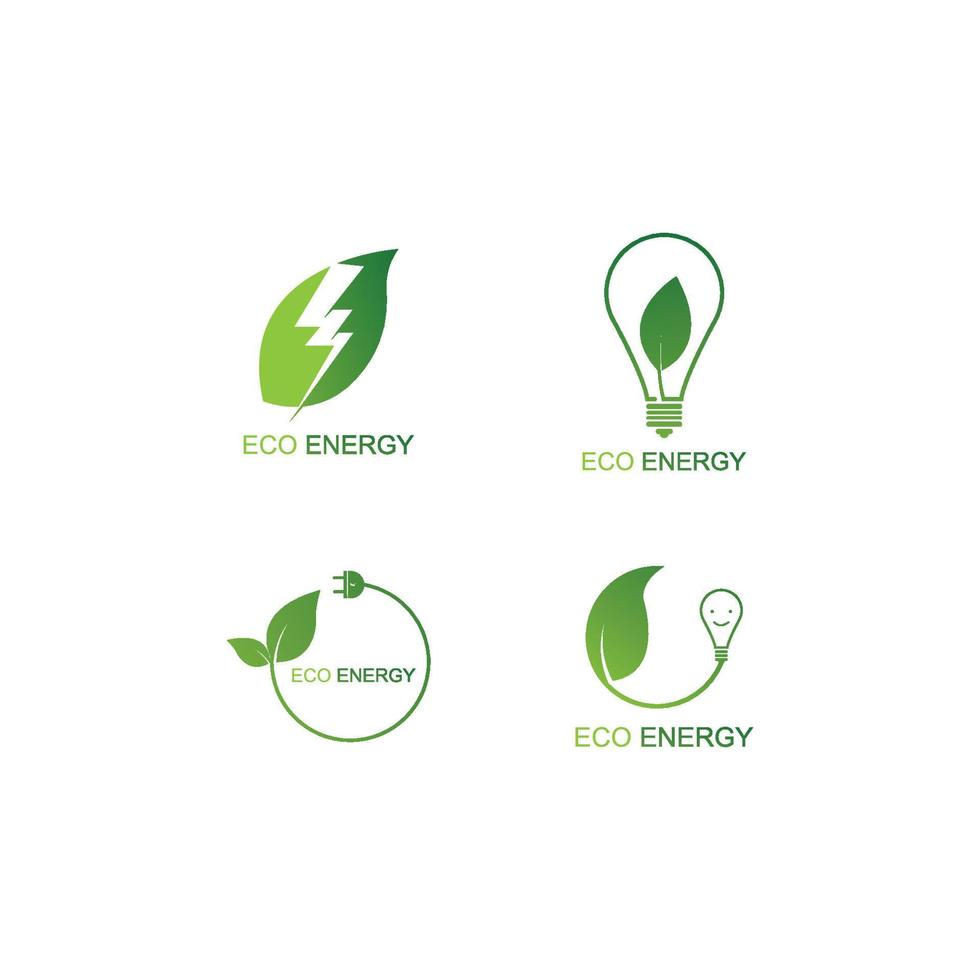 eco energia logo modello vettore icona