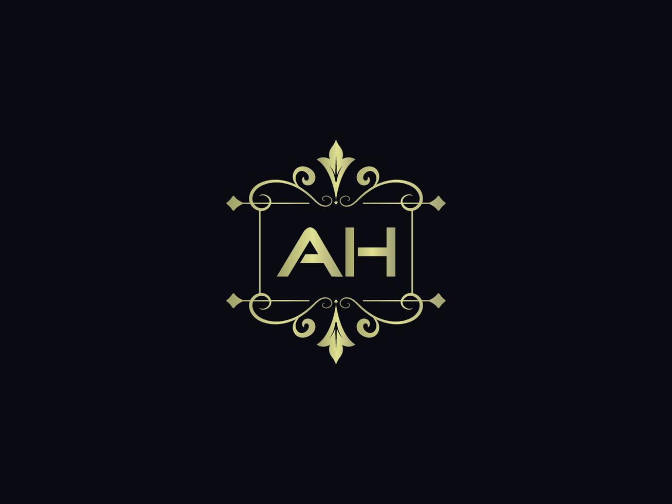 iniziale ah logo icona, unico ah lusso lettera logo design vettore