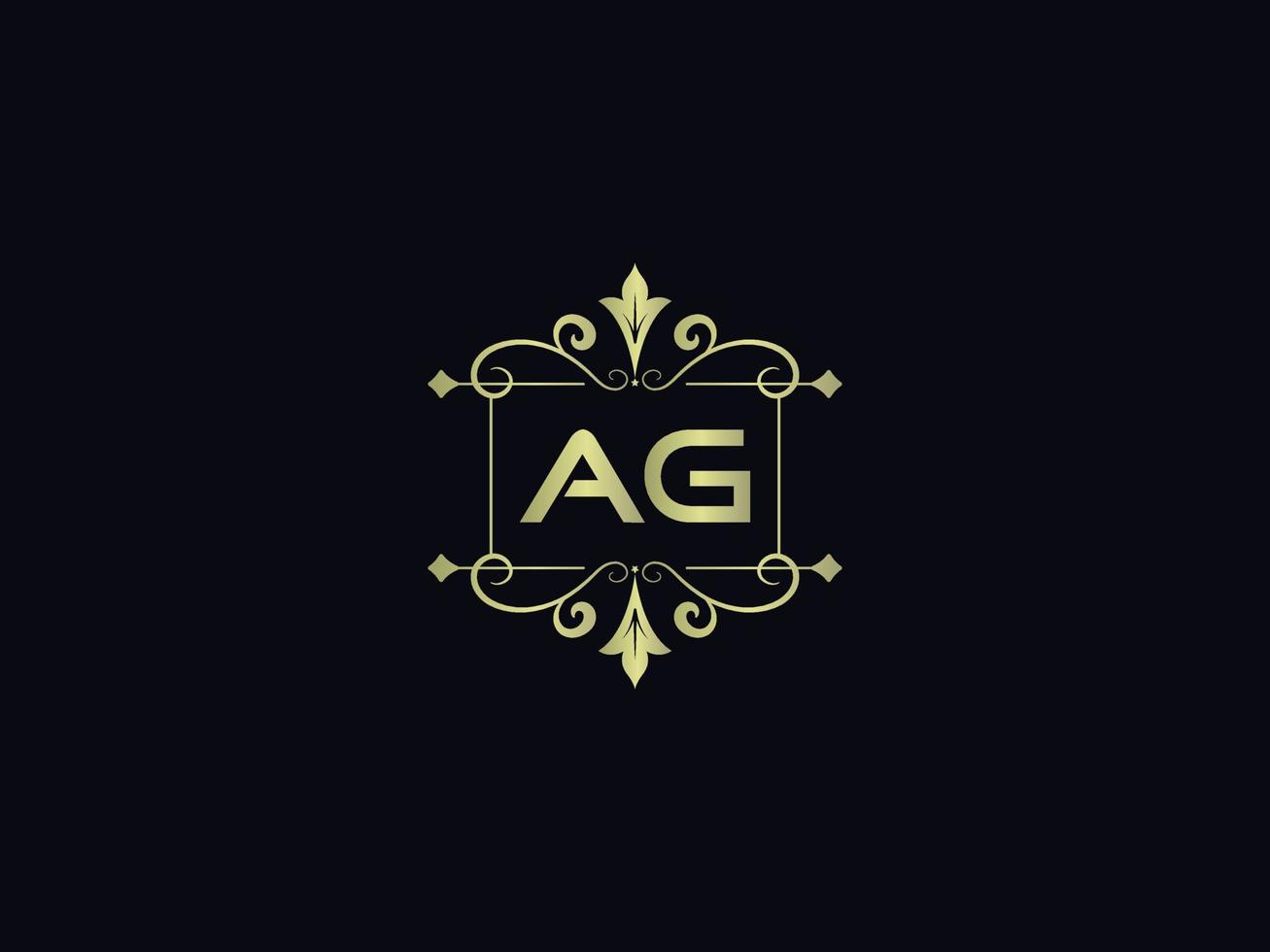 iniziale ag logo icona, unico ag lusso lettera logo design vettore