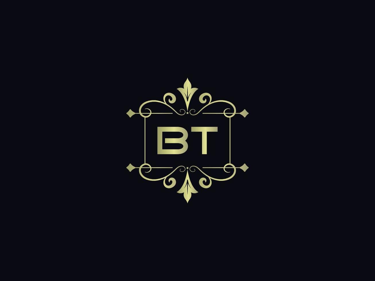 lettera bt logo icona, iniziale bt lusso logo lettera vettore