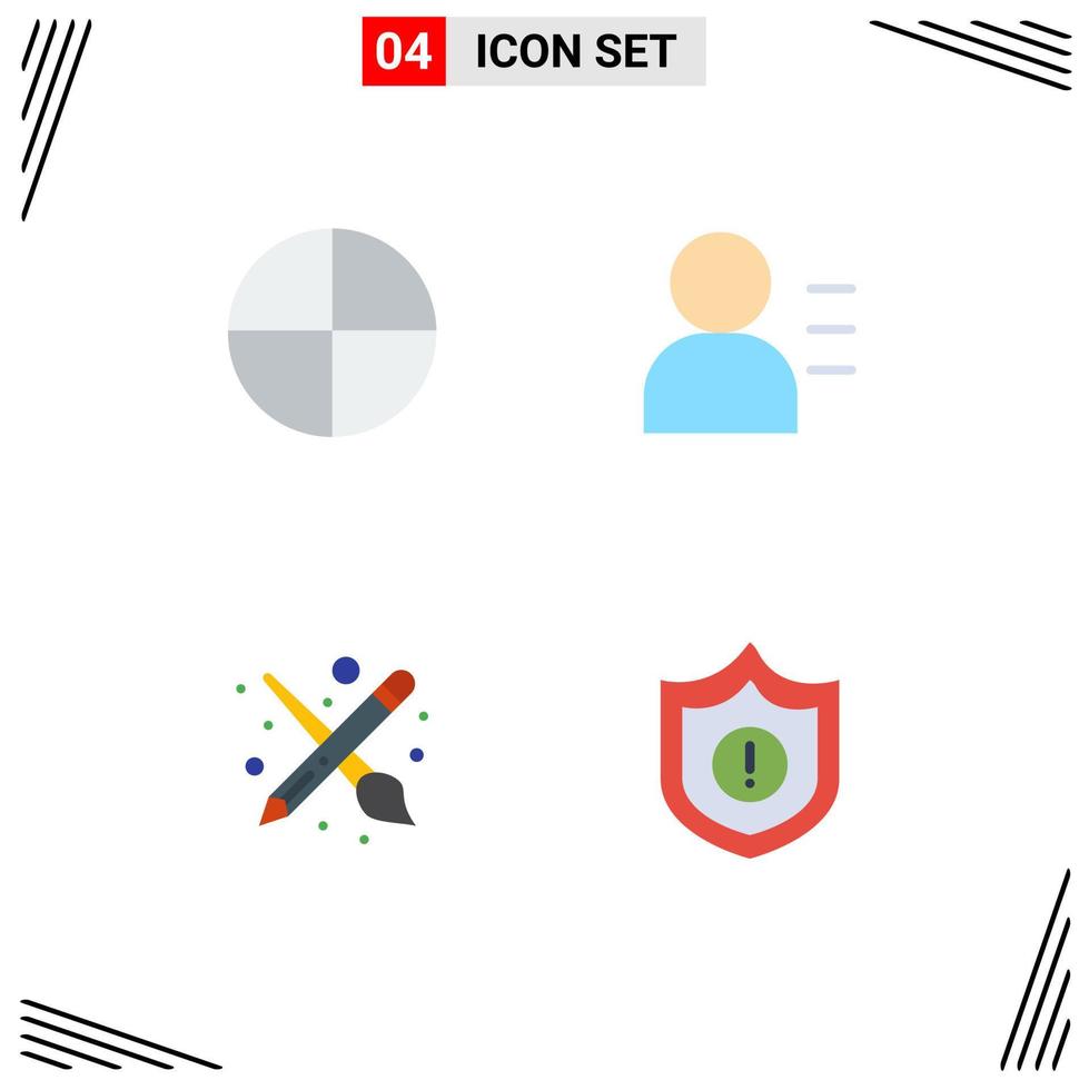 gruppo di 4 piatto icone segni e simboli per aspirina matita formazione scolastica spazzola sicurezza modificabile vettore design elementi