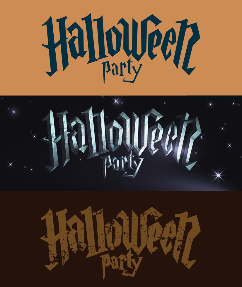 Halloween festa logo collezione. vettore