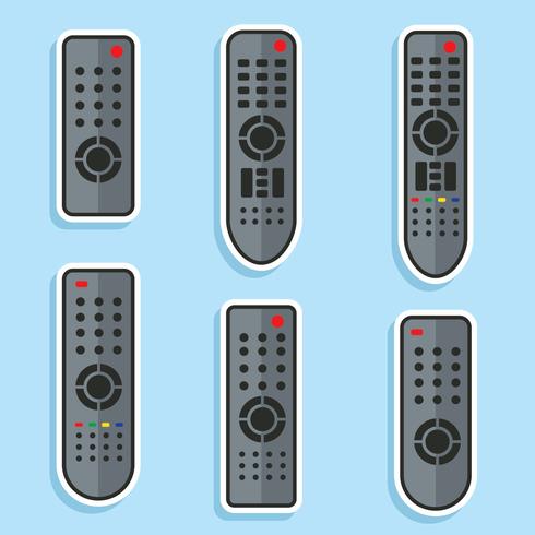 Collezione Remote TV sul vettore blu