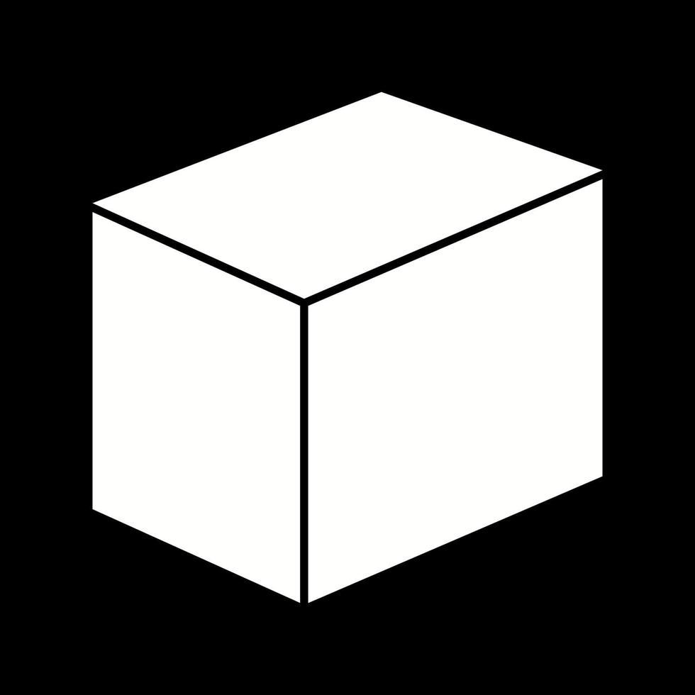 bellissimo cubo glifo vettore icona