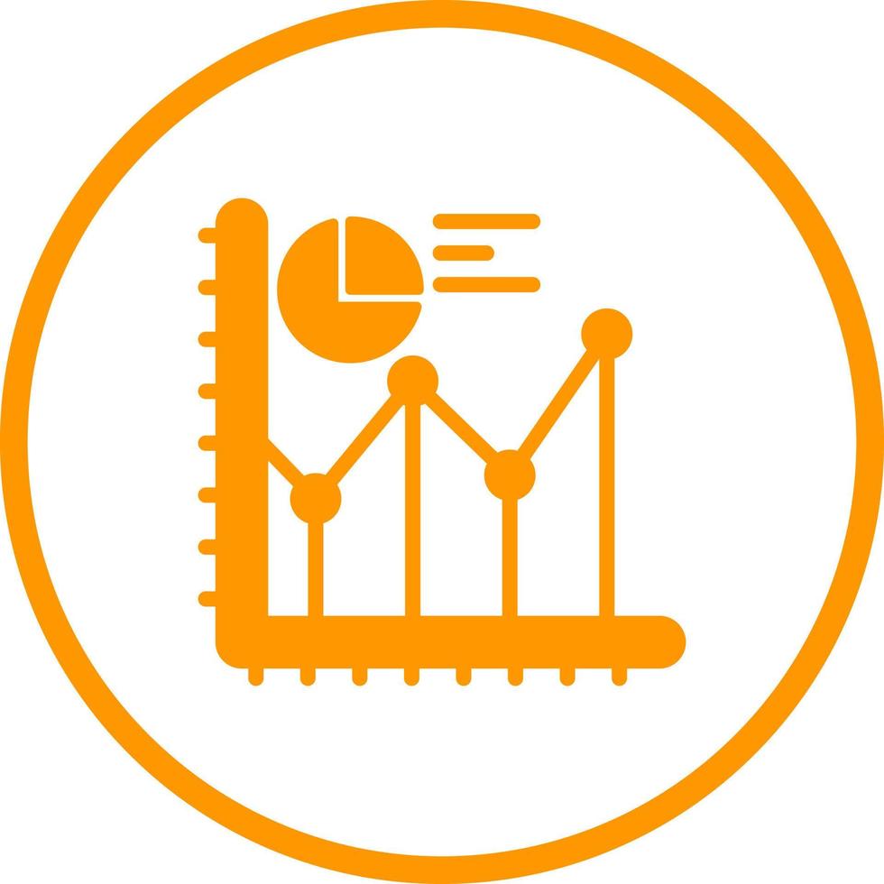 bar grafico glifo il giro cerchio icona vettore