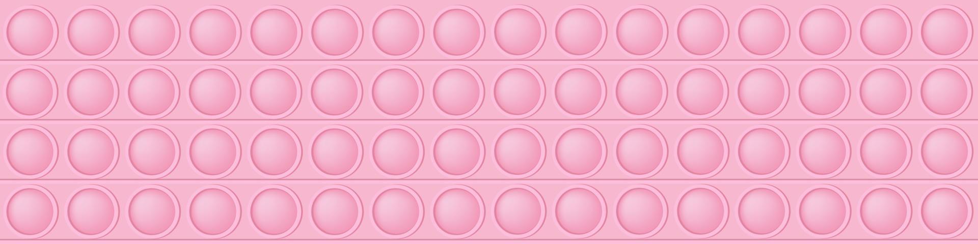 popping giocattolo rosa sfondo come un' alla moda silicio giocattolo per irrequietezza. crea dipendenza anti stress giocattolo nel pastello colori. bolla sensoriale per bambini. vettore illustrazione nel rettangolo formato adatto per bunny.