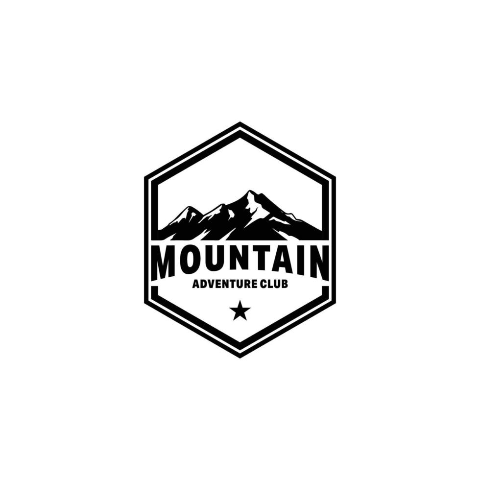 montagna logo design vettore illustrazione