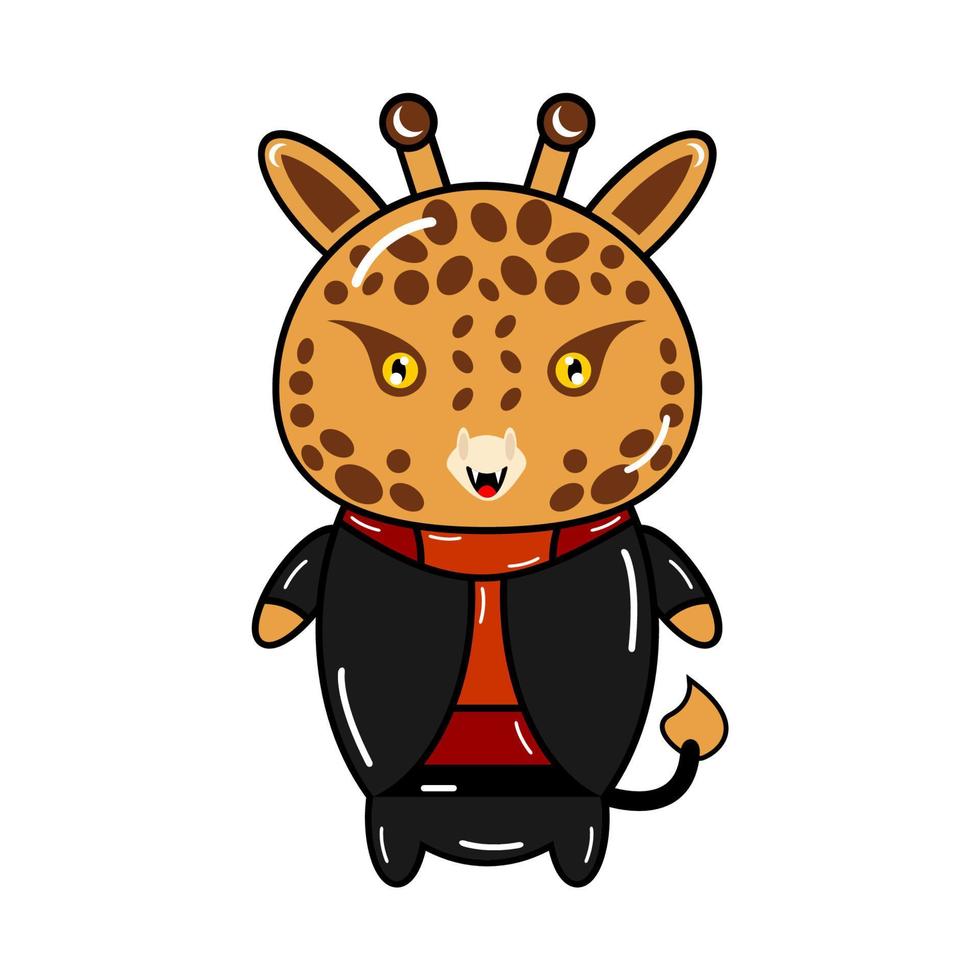 vettore cartone animato di carino giraffa personaggio