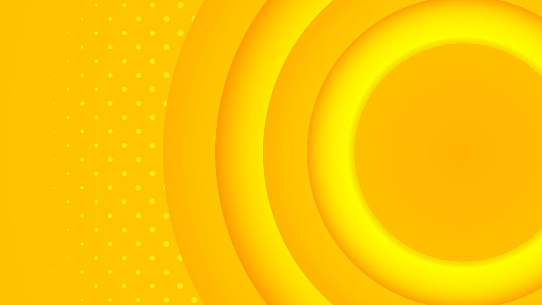 astratto minimalismo giallo sfondo con 3d sbalzato dinamico forme vettore, bandiera design con vuoto spazio per posto testo o oggetto vettore