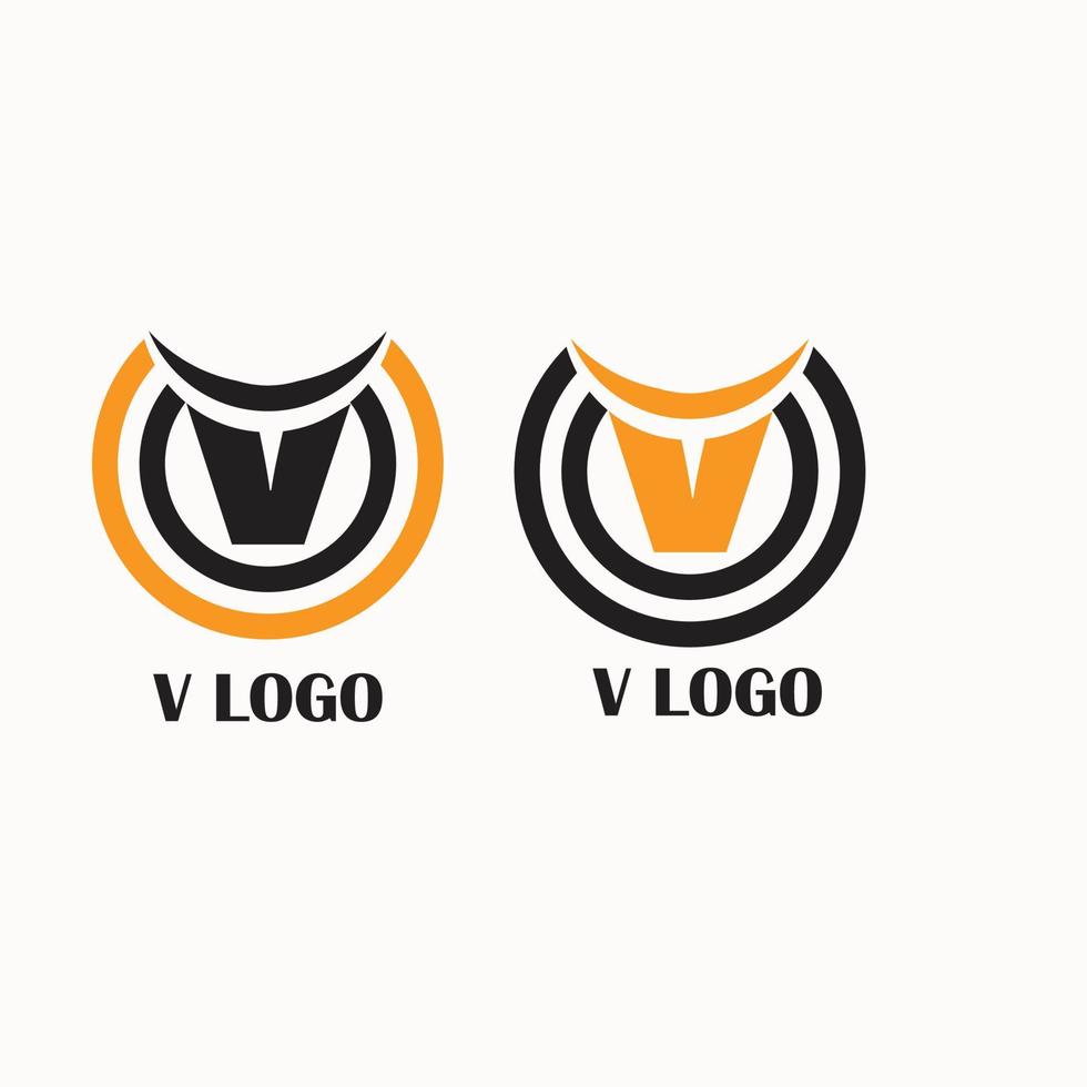v logo design modello vettore