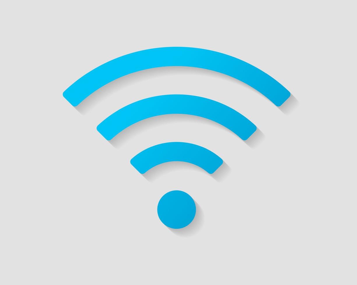 gratuito wi fi icona. connessione zona Wi-Fi vettore simbolo. Radio onde segnale.