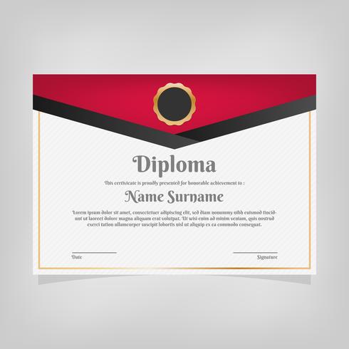 Diploma di modello di certificato vettore