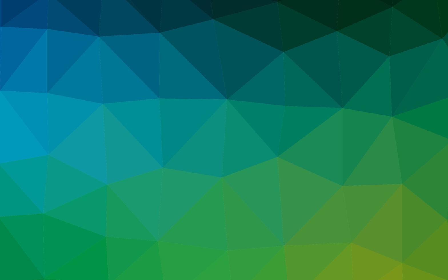 modello di mosaico triangolo vettoriale blu scuro, verde.
