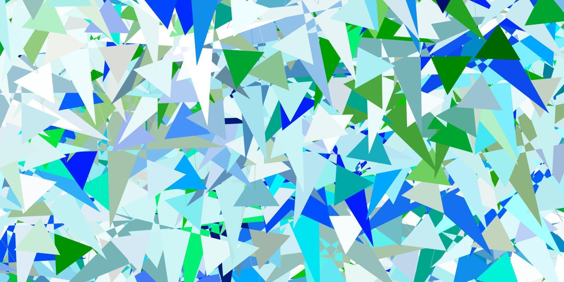 sfondo vettoriale azzurro, verde con forme poligonali.