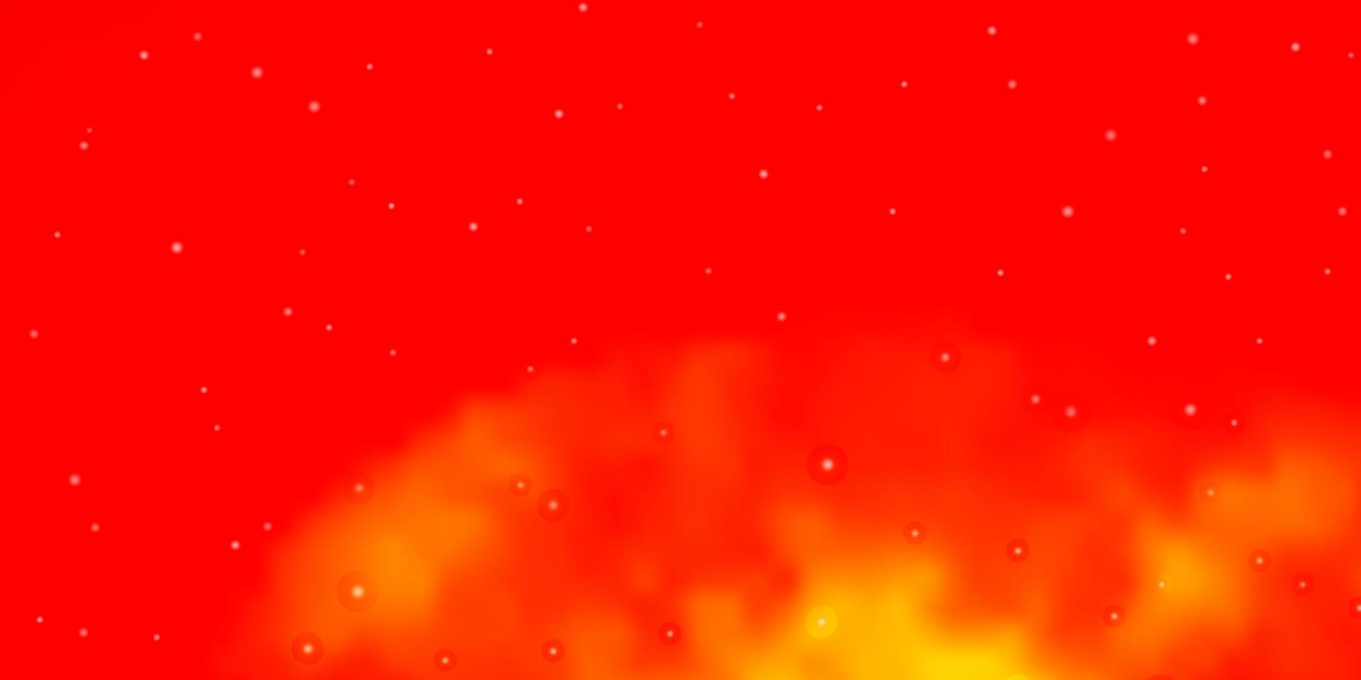 modello vettoriale arancione chiaro con stelle astratte.