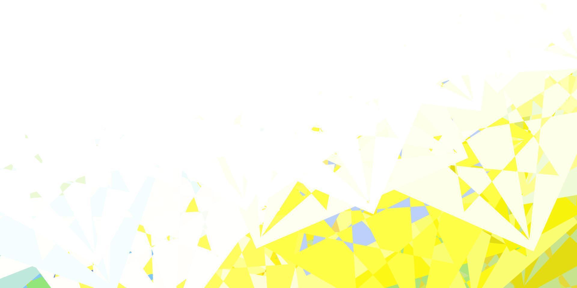 layout vettoriale azzurro, giallo con forme triangolari.