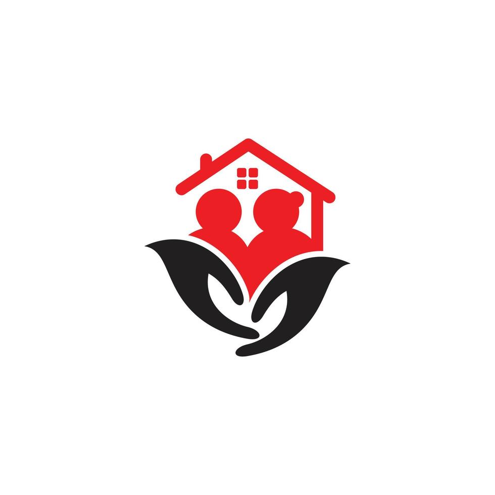 assistenza infermieristica casa icona cartello simbolo vettore
