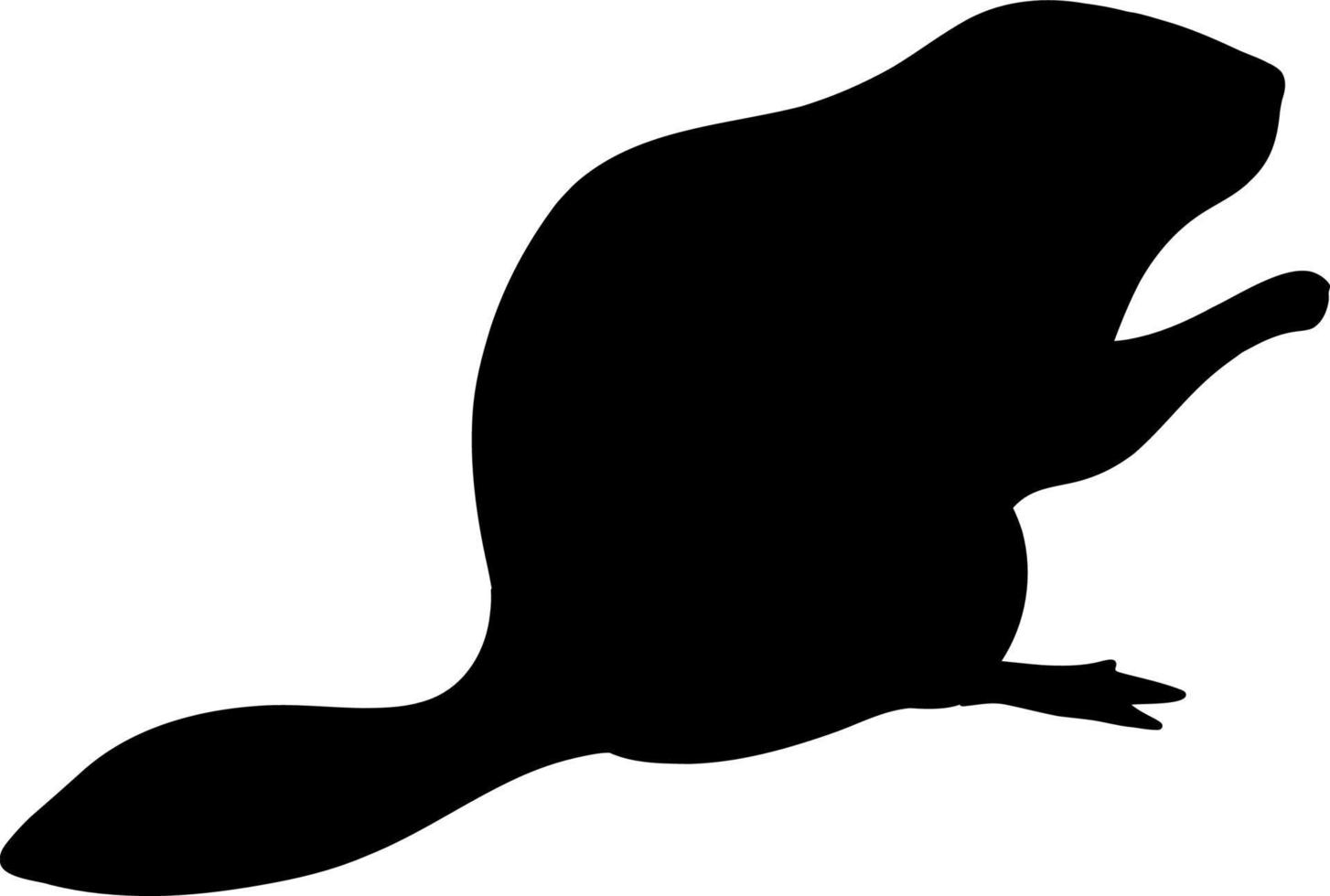 castoro silhouette animale natura. vettore
