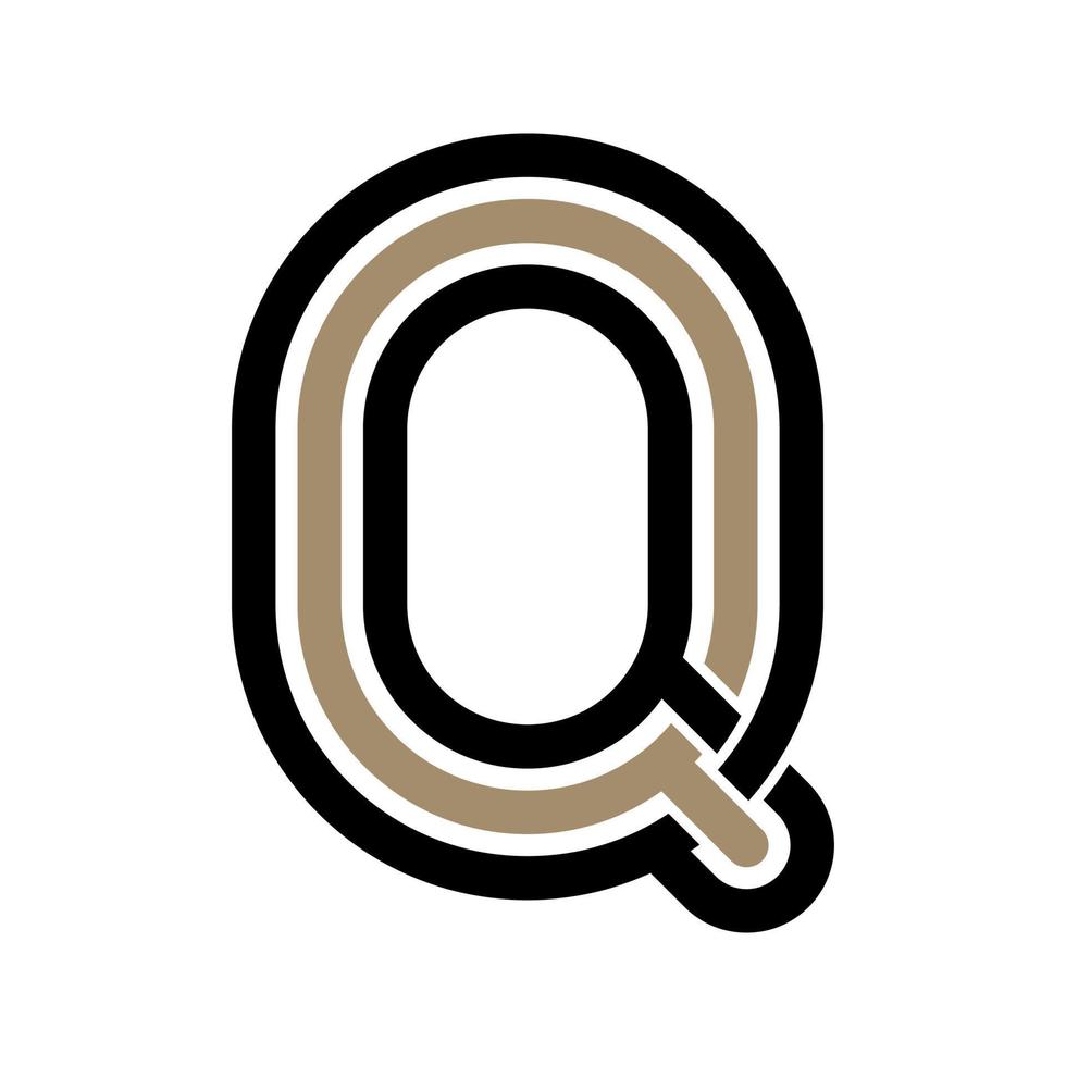 iniziale q lettera logo design vettore modello. monogramma e creativo alfabeto qq lettere icona illustrazione.