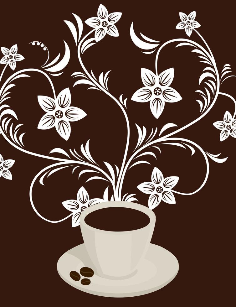 tazza di caffè un' cartello per design. un' vettore illustrazione