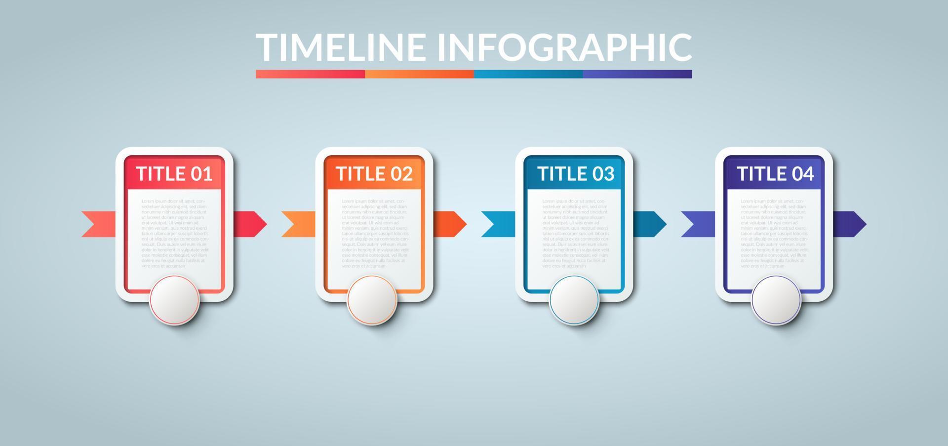 attività commerciale infografica. sequenza temporale infografica design vettore. astratto infografica opzioni modello. vettore illustrazione. attività commerciale concetto con 4 opzioni, passi, o processi.