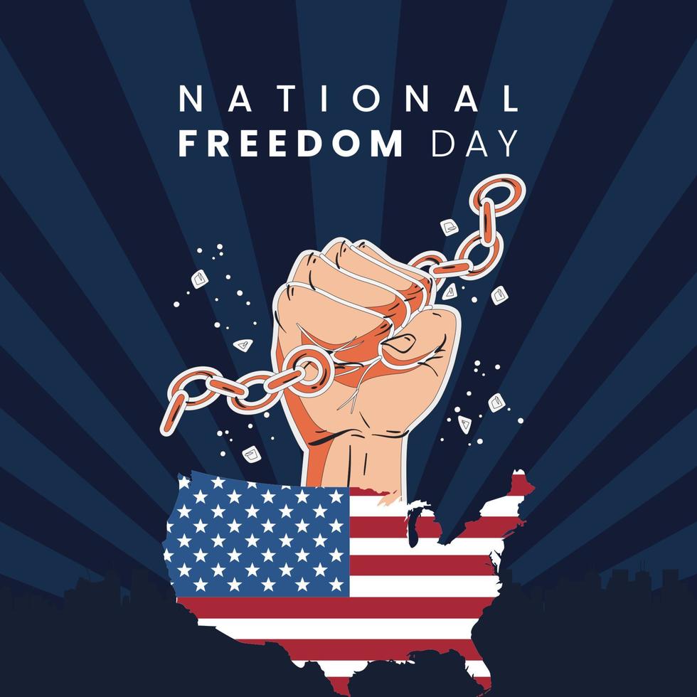 nazionale la libertà giorno. la libertà per tutti americani. eps 10. vettore