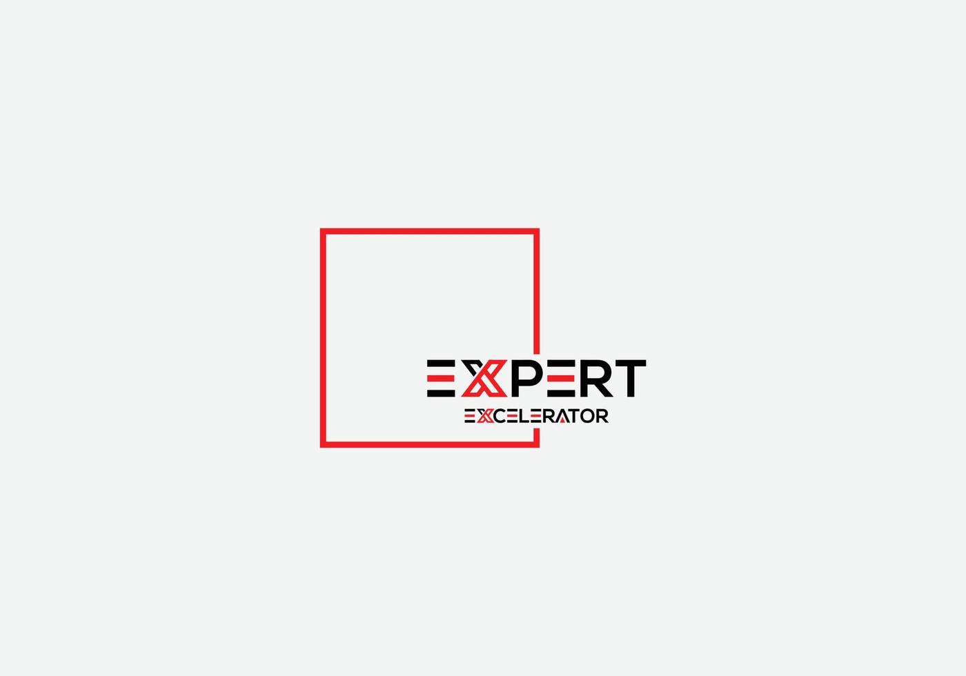 astratto esperto tipografia minimalista logo design vettore