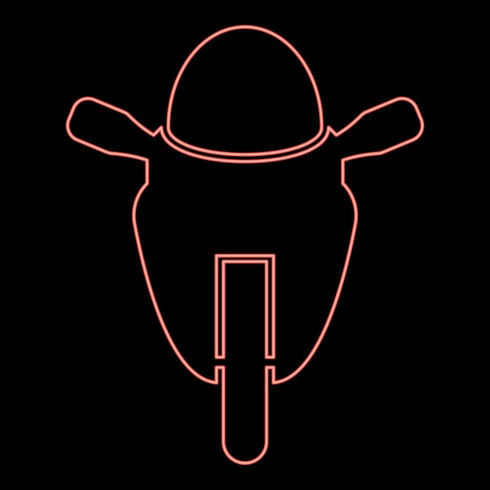 neon motociclo sport genere gara classe rosso colore vettore illustrazione Immagine piatto stile