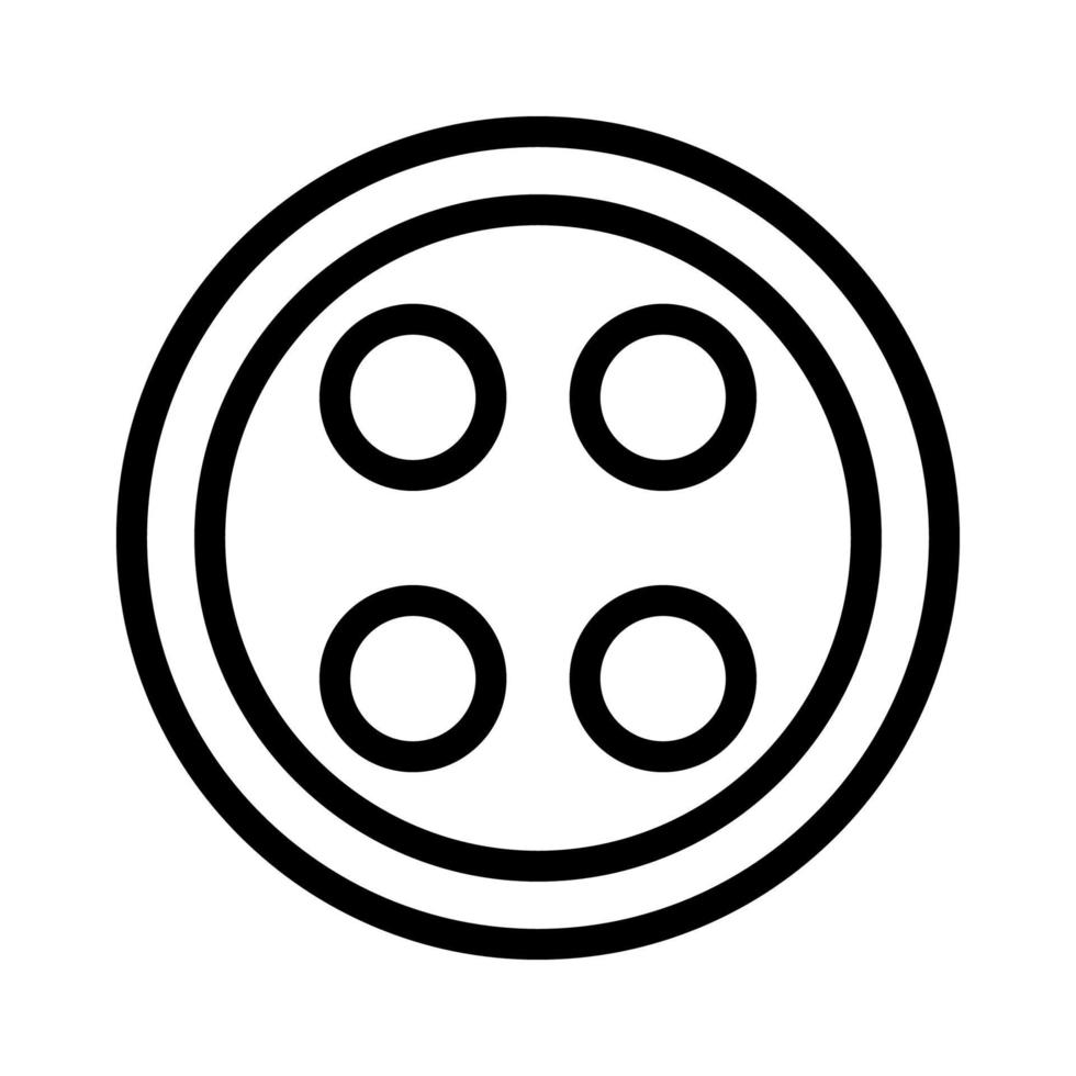 pulsante per Abiti icona linea isolato su bianca sfondo. nero piatto magro icona su moderno schema stile. lineare simbolo e modificabile ictus. semplice e pixel Perfetto ictus vettore illustrazione