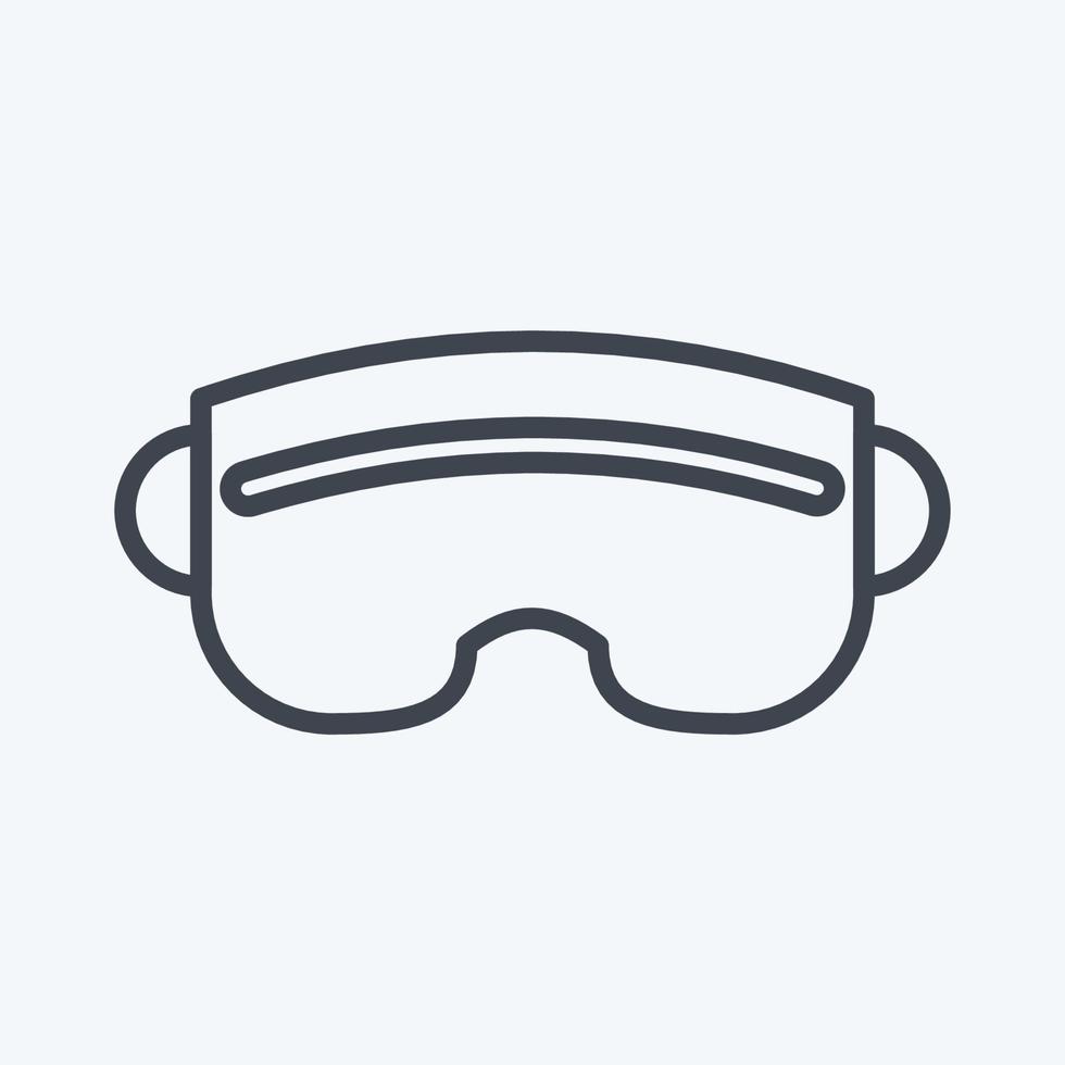 icona sciare occhiali. relazionato per gli sport attrezzatura simbolo. linea stile. semplice design modificabile. semplice illustrazione vettore