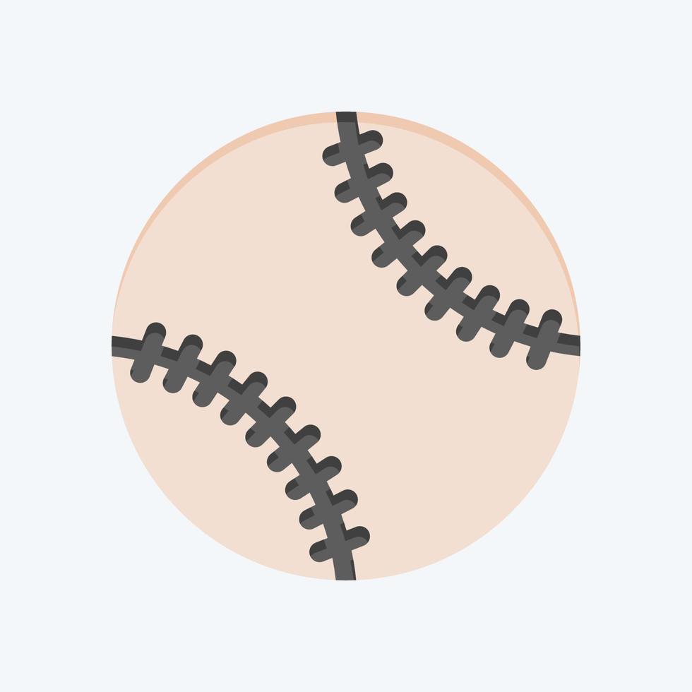 icona baseball sfera. relazionato per gli sport attrezzatura simbolo. piatto stile. semplice design modificabile. semplice illustrazione vettore