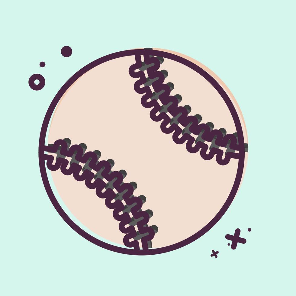 icona baseball sfera. relazionato per gli sport attrezzatura simbolo. mbe stile. semplice design modificabile. semplice illustrazione vettore