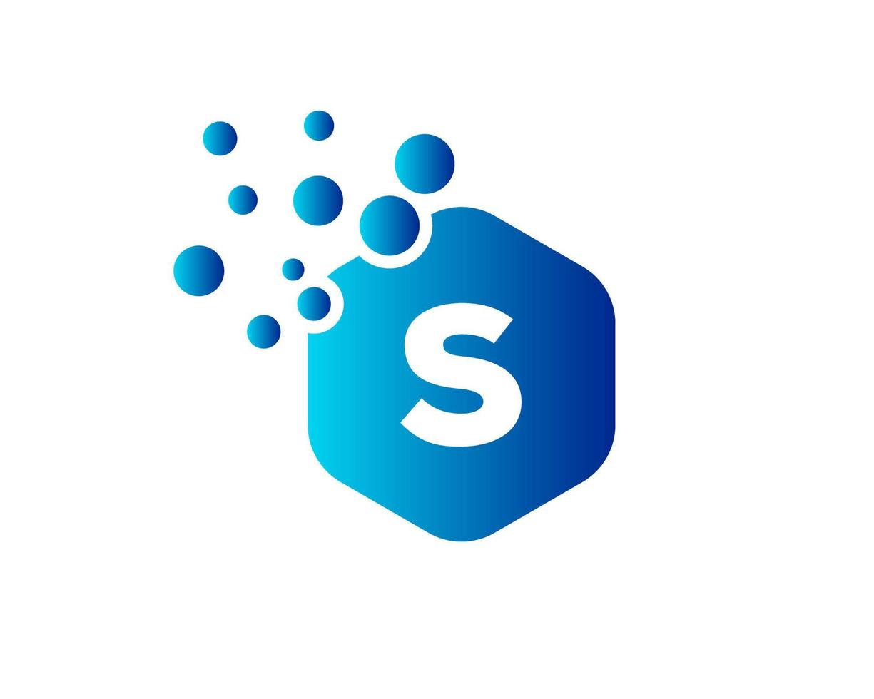 lettera S logo per tecnologia simbolo vettore