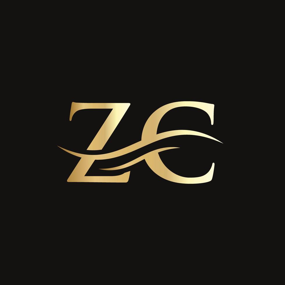 zc logo design. iniziale zc lettera logo design. vettore