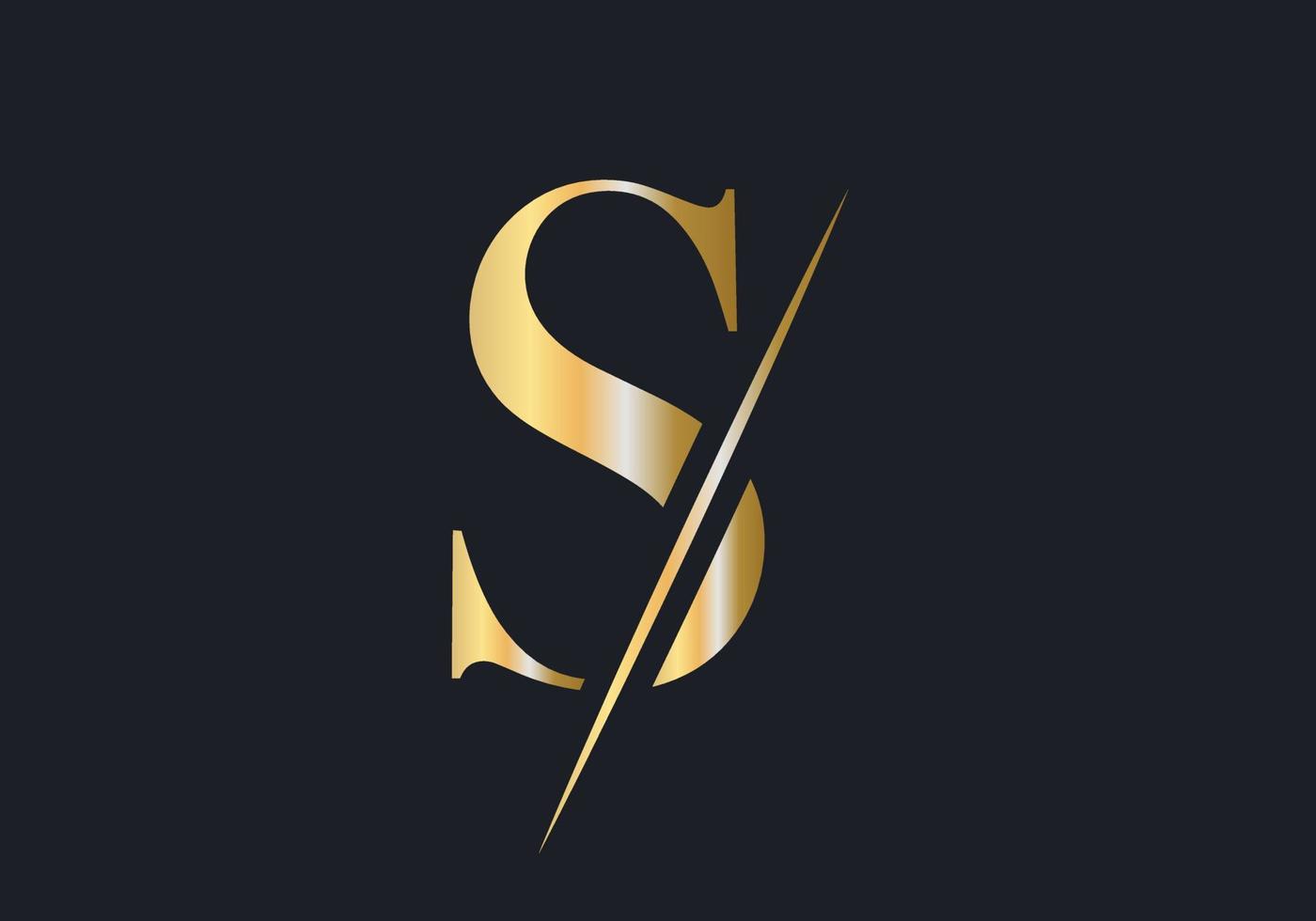 lusso lettera S logo design per moda e lusso simbolo vettore