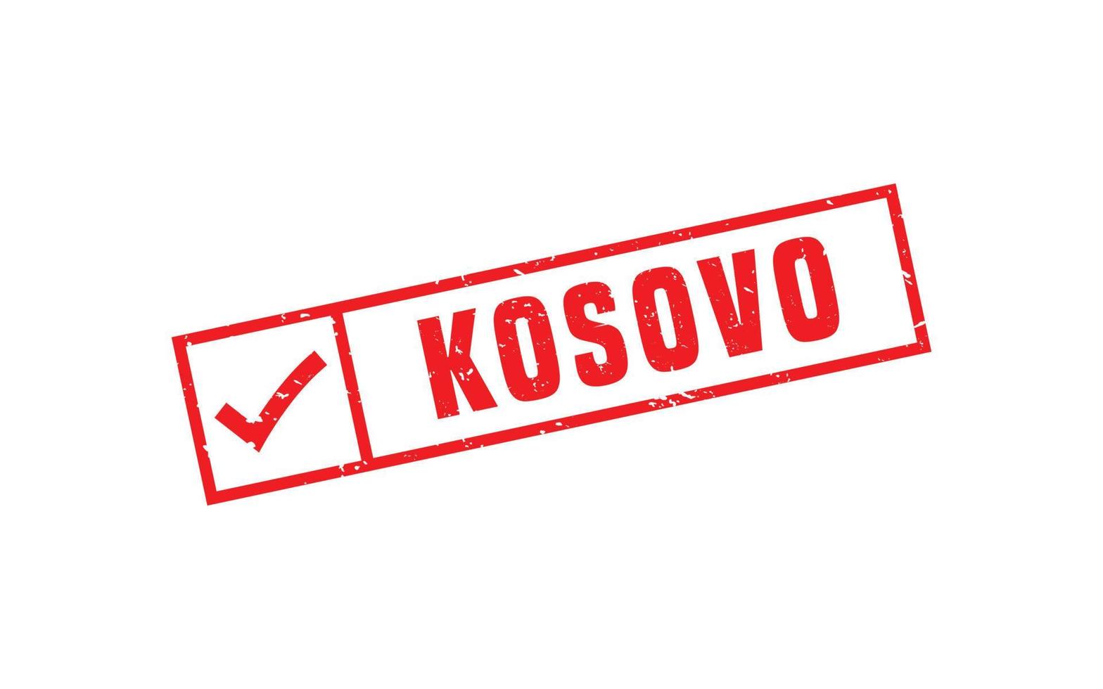 kosovo francobollo gomma da cancellare con grunge stile su bianca sfondo vettore