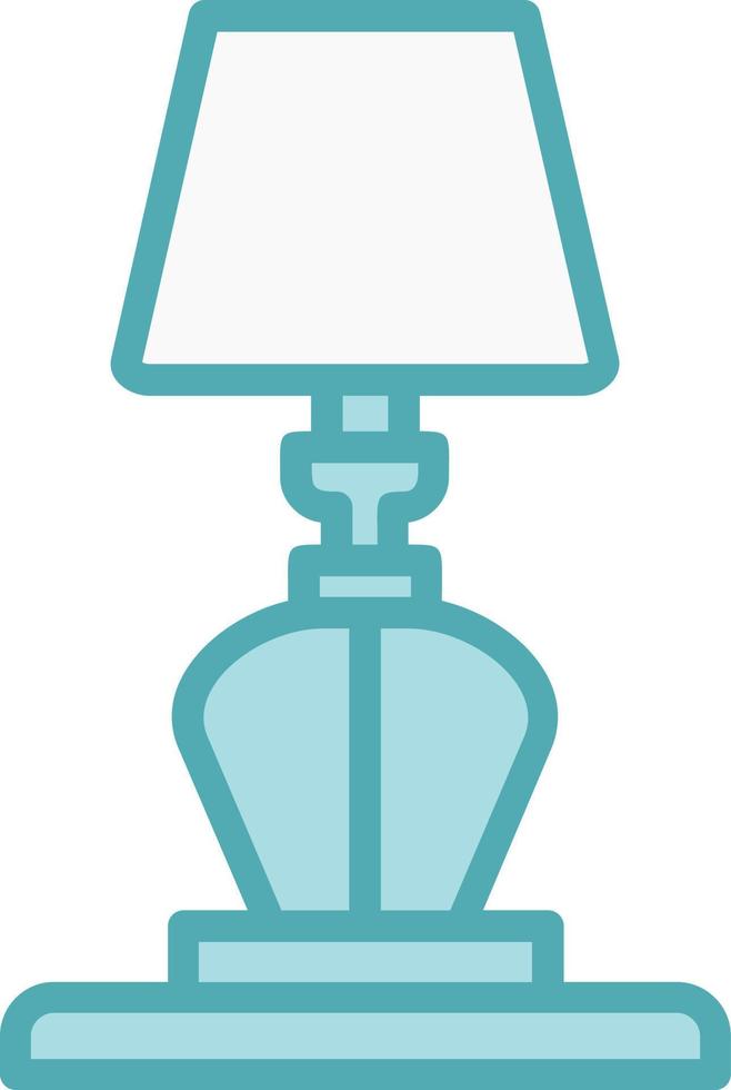 tavolo lampada vettore icona