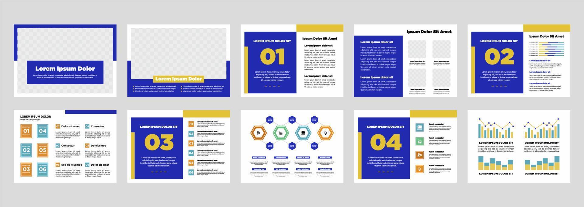 attività commerciale presentazione modelli impostare. uso per moderno presentazione sfondo opuscolo design sito web cursore atterraggio pagina annuale rapporto azienda profilo vettore