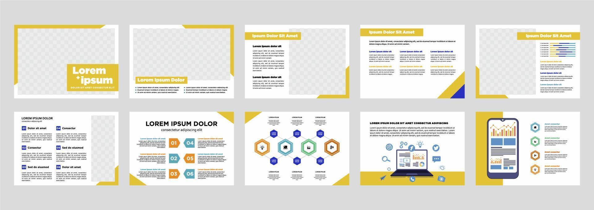 attività commerciale presentazione modelli impostare. uso per moderno presentazione sfondo opuscolo design sito web cursore atterraggio pagina annuale rapporto azienda profilo vettore