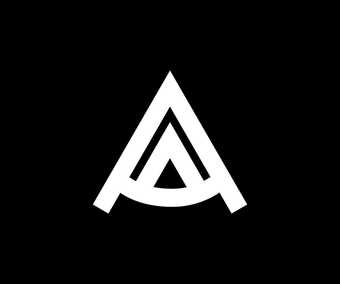 creativo lettera un' logo design bianca. alfabeto logo progetto.iniziale ab alfabeto logo design modello vettore